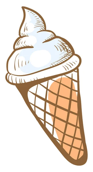 Dibujo Helado Ilustración Vector Sobre Fondo Blanco — Archivo Imágenes Vectoriales