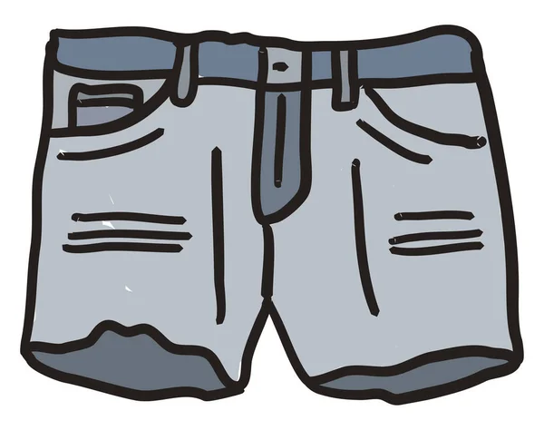 Texas Jeans Shorts Illustration Vektor Vit Bakgrund — Stock vektor