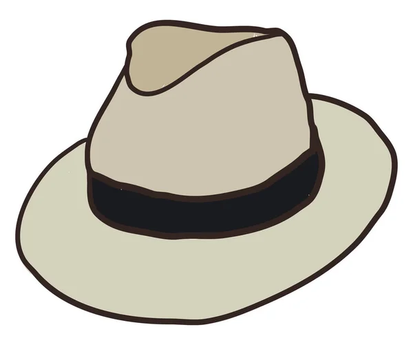 Chapeau Cow Boy Blanc Illustration Vecteur Sur Fond Blanc — Image vectorielle