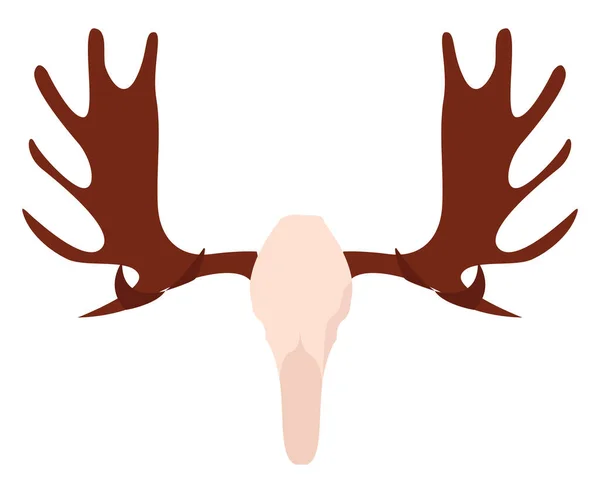 Moose Antlers Illustration Vector White Background — Stock Vector