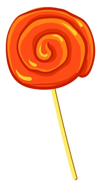 Orange Lollipop Illustration Vector White Background — Stock Vector