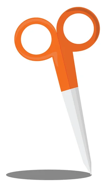 Πορτοκαλί Ψαλίδι Εικονογράφηση Διάνυσμα Λευκό Φόντο — Διανυσματικό Αρχείο