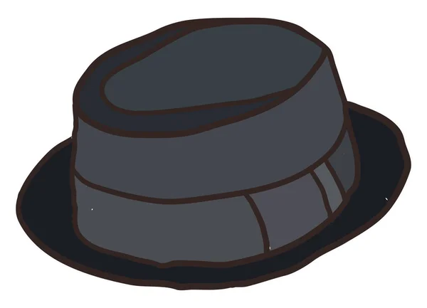 Chapeau Mans Noir Illustration Vecteur Sur Fond Blanc — Image vectorielle