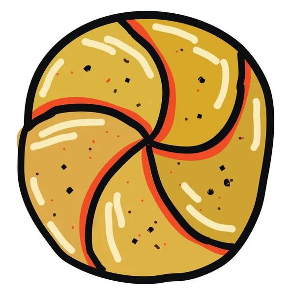 Laib Brot Illustration Vektor Auf Weißem Hintergrund — Stockvektor