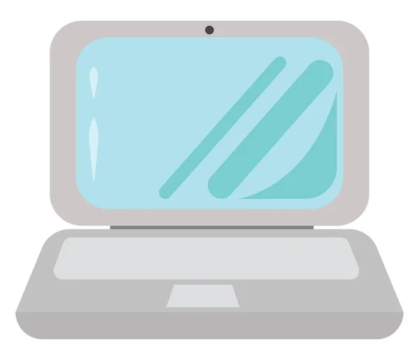 Weißer Laptop Illustration Vektor Auf Weißem Hintergrund — Stockvektor
