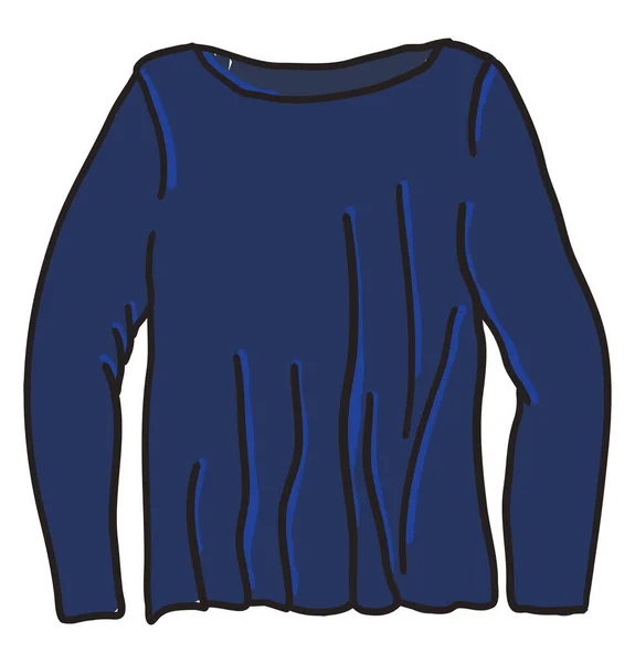 Camisa Azul Ilustração Vetor Sobre Fundo Branco — Vetor de Stock