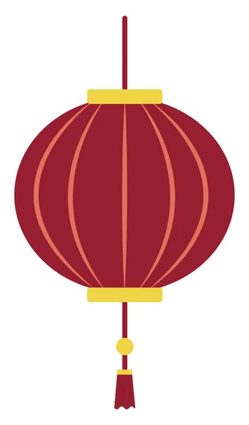 Piros Kínai Lámpa Illusztráció Vektor Fehér Háttér — Stock Vector