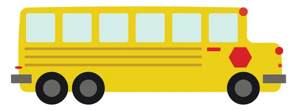 School Bus Illustratie Vector Witte Achtergrond — Stockvector