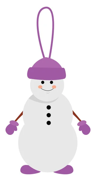 Игрушка Снеговика Иллюстрация Вектор Белом Фоне — стоковый вектор