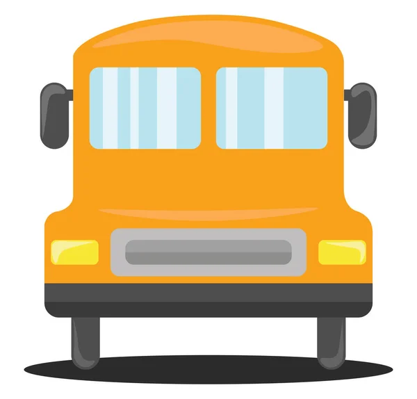 Yellow School Bus Illustration Vector White Background — Stock Vector