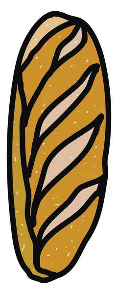 Großes Brot Illustration Vektor Auf Weißem Hintergrund — Stockvektor