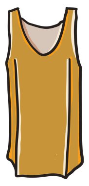 Kahverengi gömlek, illüstrasyon, beyaz arkaplan vektörü.