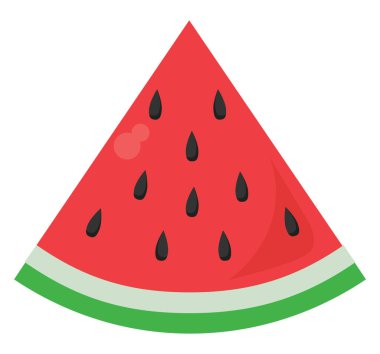 Karpuz parçası, illüstrasyon, beyaz arka plan vektör.