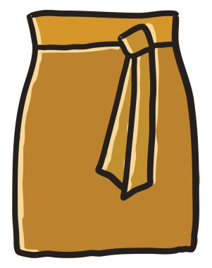 Sarı etek, illüstrasyon, beyaz arka plan üzerinde vektör.