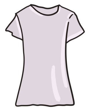 Beyaz gömlek, illüstrasyon, beyaz arkaplan vektörü.