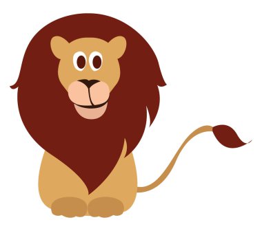 Aslan oyuncağı, illüstrasyon, beyaz arkaplanda vektör.