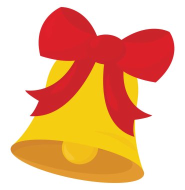 Sarı zil, illüstrasyon, beyaz arkaplan üzerindeki vektör.