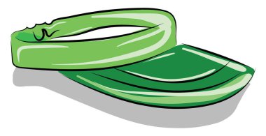 Yeşil kapak, illüstrasyon, beyaz arka plan üzerinde vektör.