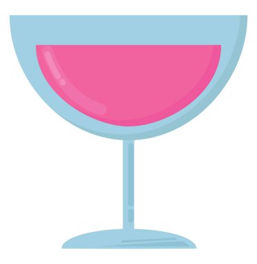 Pembe kokteyl, illüstrasyon, beyaz arka plan vektör.