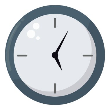 Mavi saat, illüstrasyon, beyaz arkaplan üzerindeki vektör.