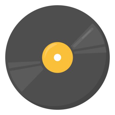 Siyah disk, illüstrasyon, beyaz arkaplan üzerindeki vektör.