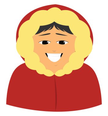 Eskimo adam, illüstrasyon, beyaz arkaplan vektörü.