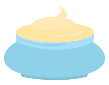 Kadın yüz kremi, illüstrasyon, beyaz arka planda vektör.