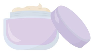 Yüz kremi, illüstrasyon, beyaz arkaplan vektörü.