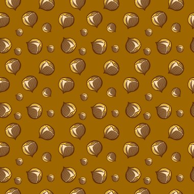 Fındık deseni, illüstrasyon, beyaz arkaplan üzerindeki vektör.