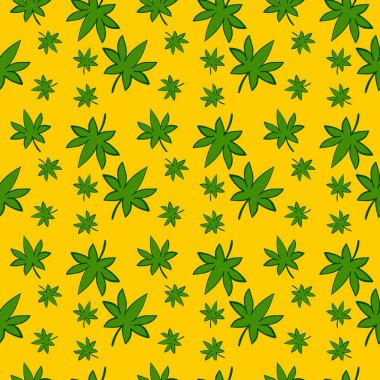 Marihuana duvar kağıdı, illüstrasyon, beyaz arka plan vektör.