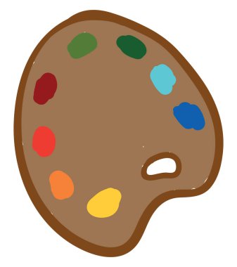 Düz renk paleti, illüstrasyon, beyaz arkaplan üzerindeki vektör.