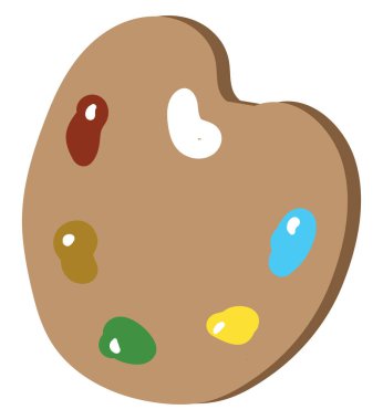 Renk paleti, illüstrasyon, beyaz arkaplan üzerindeki vektör.