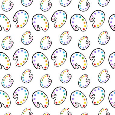 Renk paleti deseni, illüstrasyon, beyaz arkaplan üzerindeki vektör.