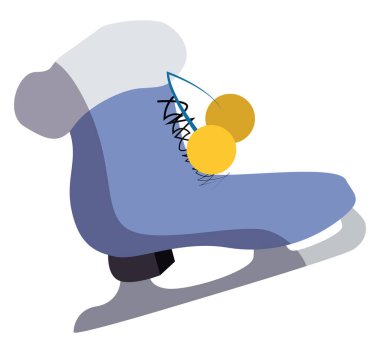 Mavi kar kaykayı, illüstrasyon, beyaz arkaplanda vektör.