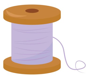 Mor iplik, illüstrasyon, beyaz arkaplan üzerindeki vektör.