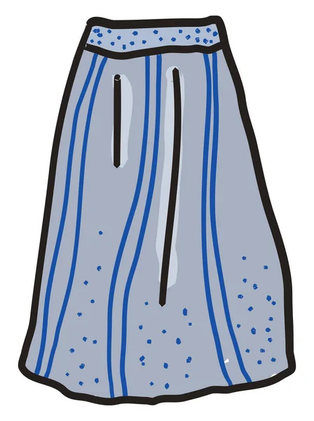 Modrá Sukně Ilustrace Vektor Bílém Pozadí — Stockový vektor