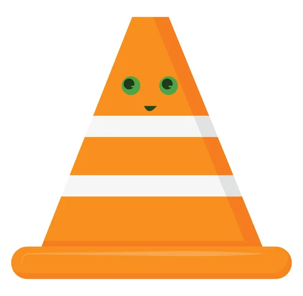 Road Cone Illustratie Vector Witte Achtergrond — Stockvector