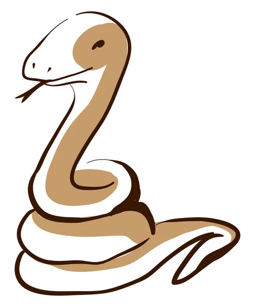 Slangentekening Illustratie Vector Witte Achtergrond — Stockvector