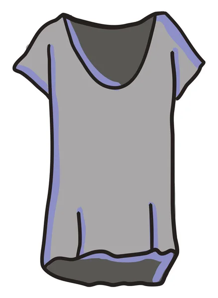 Camisa Gris Ilustración Vector Sobre Fondo Blanco — Archivo Imágenes Vectoriales