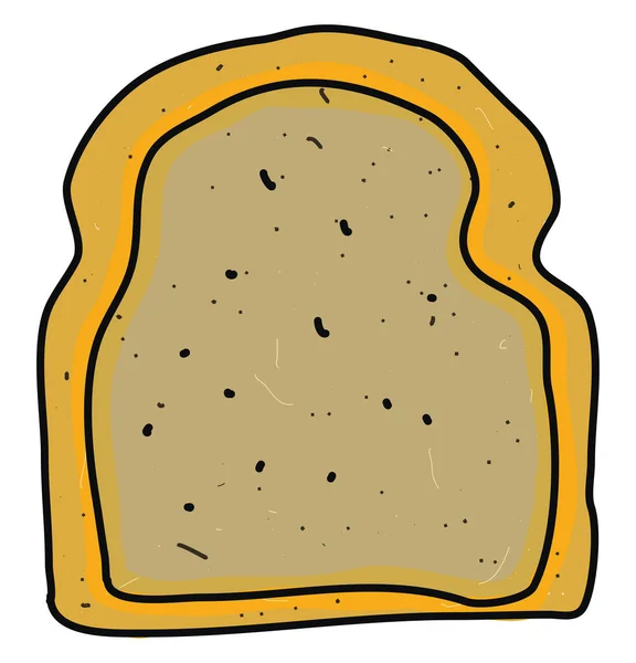 Toast Drawing Illustration Vector White Background — Stock Vector