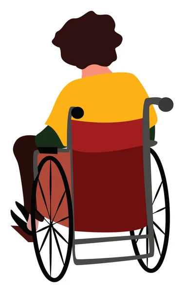 Osoba Invalidním Vozíku Ilustrace Vektor Bílém Pozadí — Stockový vektor