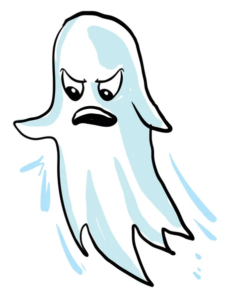 怒りの幽霊イラスト白地のベクトル — ストックベクタ