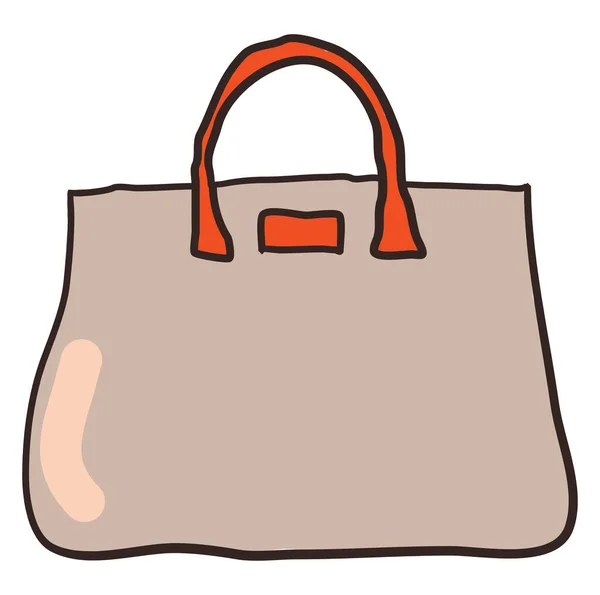 Flat Woman Bag Illustration Vector White Background — Stock Vector