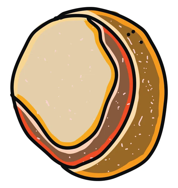Biscuit Sucre Illustration Vecteur Sur Fond Blanc — Image vectorielle