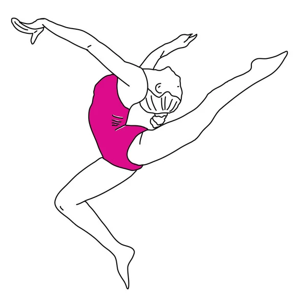 Femme Yoga Illustration Vecteur Sur Fond Blanc — Image vectorielle