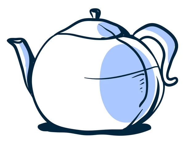 White Tea Pot Illustration Vector White Background — Stock Vector