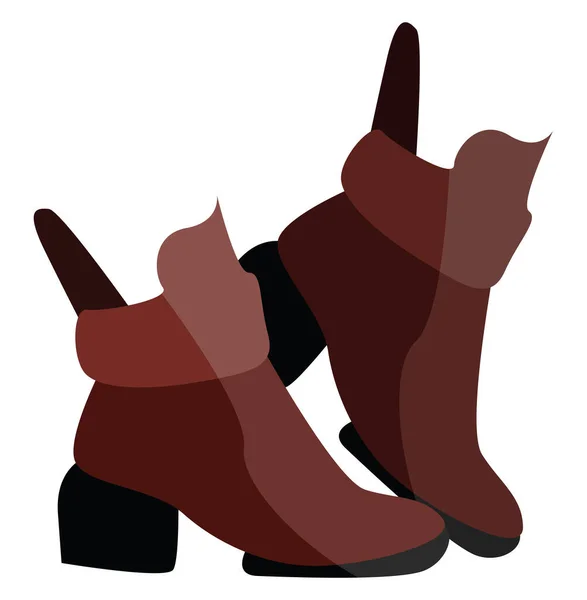 Bruine Laarzen Illustratie Vector Witte Achtergrond — Stockvector