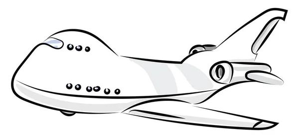 Big Ariplane Illustration Vector White Background — Stock Vector