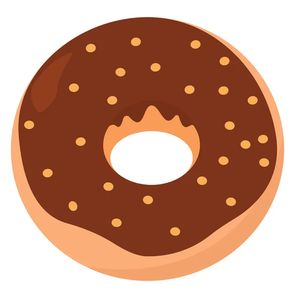 Schokoladen Donut Illustration Vektor Auf Weißem Hintergrund — Stockvektor