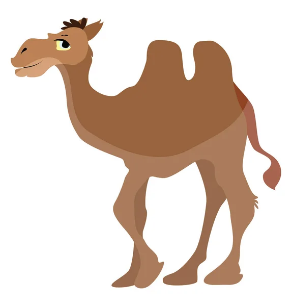 Camelo Marrom Ilustração Vetor Sobre Fundo Branco — Vetor de Stock